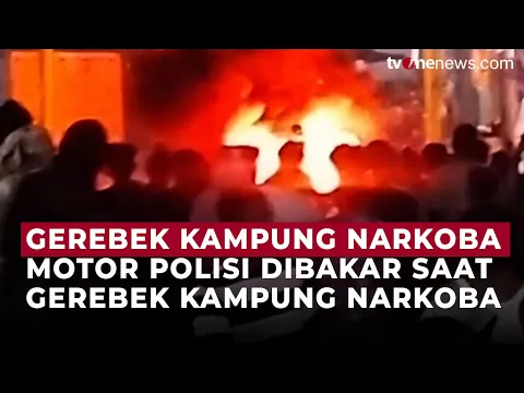 Gerebek Kampung Narkoba di Medan, Polisi Dikepung dan Motor Dibakar Massa