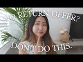 What to Do If You Didn t Get a FT Return Offer from Your Summer Internship Giveaway Worth 600