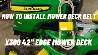 How to Install a Mower Deck Belt on a John Deere X300