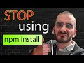 npm install vs npm ci