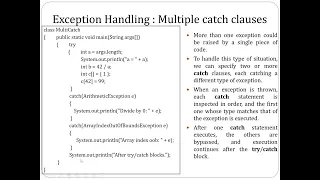 Exception Handling in JAVA