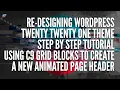 Redesigning Twenty Twenty One WordPress Theme Using C9 Grid Blocks C9 Blocks Animation