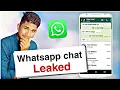 Whatsapp Chat Leak Kaise Hota Hai How To Leak Whatsapp Chat Whatsapp Chat Leak Whatsapp Chat