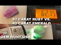 Cutting Rough Ruby and Emerald out of the Matrix Wet Saw and Ultra Tec Lapidary Equipment Machines
