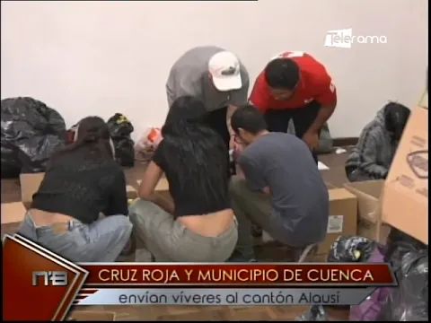 Cruz Roja y Municipio de Cuenca envían víveres al cantón Alausí