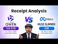 Qwen3 8-27B vs Muse Glimmer Part 2 Receipt Analysis