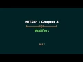 HIT241 Ch 3 - Modifiers 2017