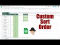 Custom Sort Order - Google Sheets Tutorial