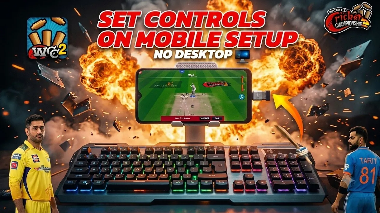 World Cricket Championship 2 Play Keyboard Batting Control Setup In Mobile Keymapping 2026
