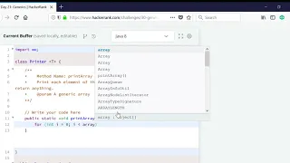 Day 21 Generics HackerRank JAVA