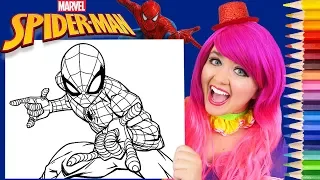 Coloring Spider-Man Marvel Coloring Page Prismacolor Colored Pencils KiMMi THE CLOWN
