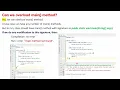 Can we overload main method in java Core Java Interview Question