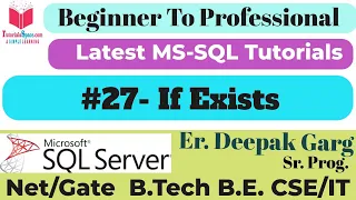 27 - IF EXISTS in SQL How to Check and Handle Data Existence in SQL Queries
