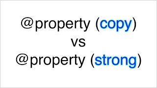 Why you might use copy instead of strong in an Objective-c property