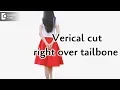 Vertical cut right over tailbone - Dr Rajasekhar M R