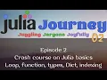 Crash course on Julia Basics - Loop function types Dict indexing