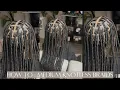 DETAILED MEDIUM KNOTLESS BRAIDS TUTORIAL parting feed in techniques products used tucking ends