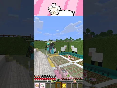 is there a sheep in the room? #hermitcraft #sheep #minecraftshorts