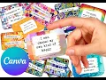 Canva Beginners Tutorial Intro Make beautiful Affirmation Cards at home or for Digital Downloads