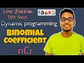 Binomial Coefficient nCr Love Babbar DSA Sheet Amazon GFG DP Solution