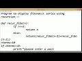 Python Tutorial Program for fibonacci series using recursion