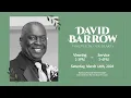 David Barrow Saturday March 14th 2026 1 00 p m