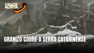 Cidades da Serra Catarinense enfrentam granizo e chuva forte em novembro