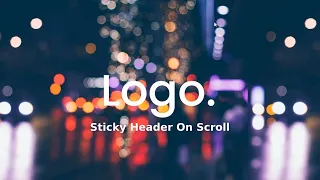 Animated Fullscreen Sticky Header using HTML CSS JavaScript jQuery on Scroll