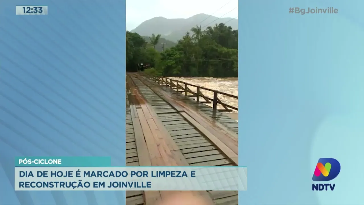 Pós ciclone: dia de hoje é marcado por limpeza e reconstrução em Joinville