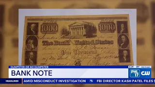 Is this bank note worth more than 50 Dr Lori appraises PHL17 Morning News