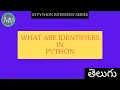 Python Identifiers in Telugu python interview series in Telugu
