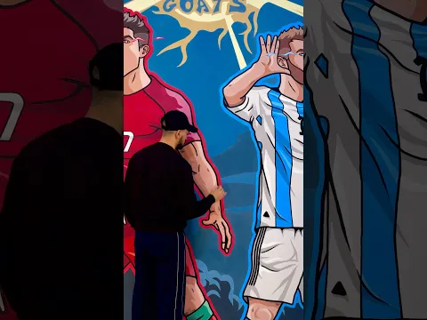 I drew messi and cristiano in anime style