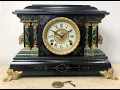 Antique Ingraham U S A Bell Hammer Coil Chime Mantel Clock Item 2149 - Adelaide Clocks