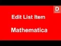 Mathematica Edit List Items