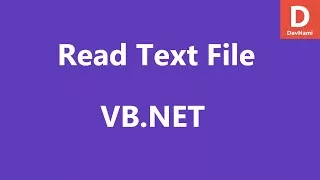 VB Net Read Text File