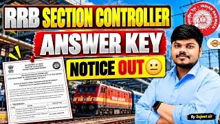 RRB SECTION CONTROLLER 2026 ANSWER KEY | RRB SECTION CONTROLLEY ASNWER KEY NOTICE | SUJEET SIR