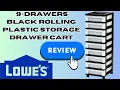 Rolling Plastic Storage Cart Lowe s Home Improvement