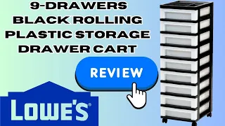 Rolling Plastic Storage Cart Lowe s Home Improvement