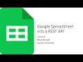 Google SpreadSheet into a REST API