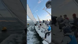 Loving couple calmly round a windward mark 🤪 #ourladydefiant #yachtracing
