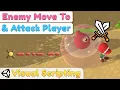 Unity AI Enemy custom move attack Player Visual Scripting Tutorial