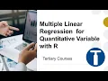 Multiple Linear Regression with Quantitative Variables with R