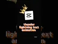 Try this thunder lightning text animation