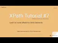 Xpath Tutorial Learn to write XPath for SVG Elements