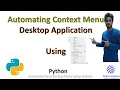 Automate ContextMenu item using Pywinauto Python Learn Desktop GUI automation