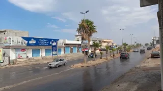 امطار خفيفة الان فى عز الصيف ليبيا درنة الساحل الشرقى 