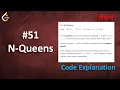 N-Queens Live Coding with Explanation Leetcode - 51