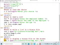 003 Part-1 of 2 Menu driven program to process Binary Files