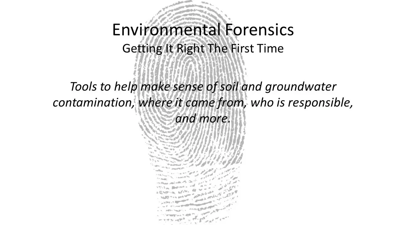 Environmental Forensics