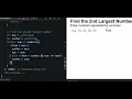 Find the 2nd Largest Number in JavaScript Coding Interview Question Explained